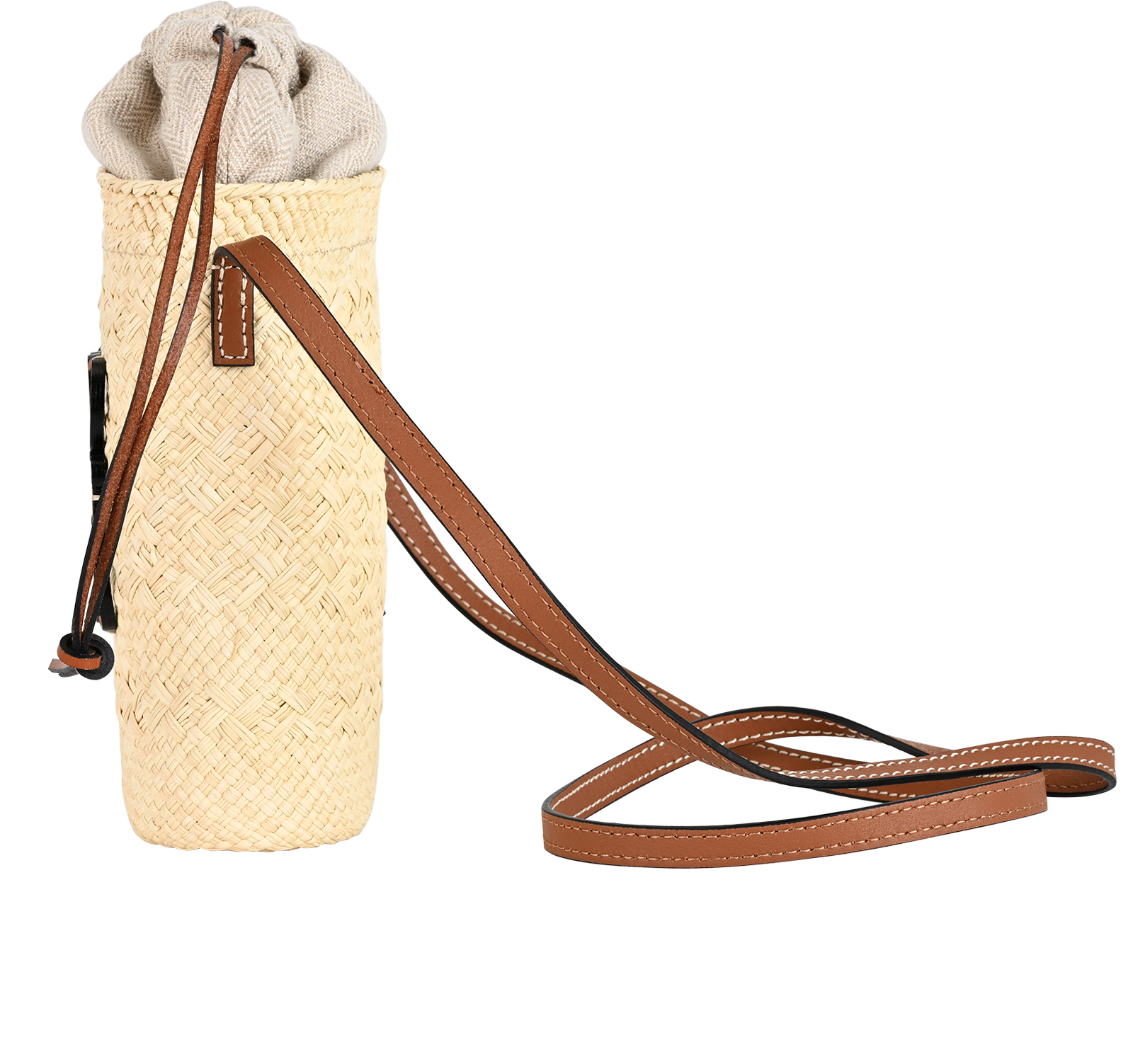X Paula’s Ibiza Bucket Bag, &pound;320, Handbags, Beige/Brown, Raffia, Bottom view